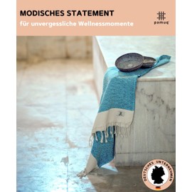 Pamuq® Beach Towel - XXL Sauna Towel / Bath Towel - Large Cotton Hammam Towel - Oeko-Tex® Shower Towel / Pestemal Hand Towel / Fouta / Pareo / Yoga Towel / Sports Towel / Sarong - For Men and Women