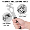 Oumers Pedal Spanner, Bike Pedal Wrench With Long Handle, 15mm