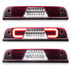 LUDARM LED Third Brake Light Compatible with Silverado/Sierra 1500 2014-2018 2500HD 3500HD 2015-2019 Silverado 1500LD/Sierra 1500 Limited 2019 3rd Brake Cargo Lamp sassembly Red Housing Clear Lens