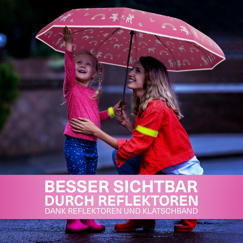 STYNGARD Rotterdam Automatic Children's Umbrella with Safety Reflectors – Children's