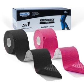 LiangMai Precut Kinesiology Tapes(2 Rolls,40 Strips) Sports Tape，Athletic Tape for Pain Relief, Muscle Support, Recovery and Physio Therapy,Easy to Tear Kinesiology Tape precut Strips(Mix)