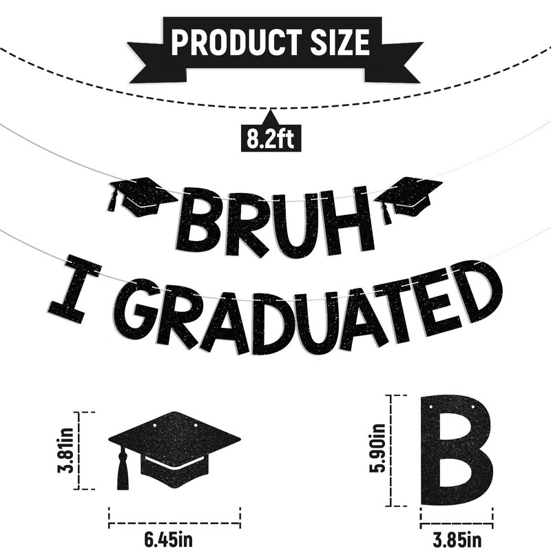 Bruh I Graduated Banner - Bruh You Did It Sign,
