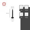 PROTEKTOR 200 x Drywall Screws Fine Thread Plasterboard Screws DIN18182-2,