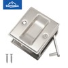 HOMOTEK Passage Sliding Door Pull Satin Nickel Without Switch Plate