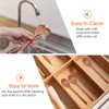 Classicseali 4pcs Wooden Cooking Spoons, Long Handle Wooden Spoons for