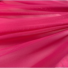 58/60 Wide Fuschia Power Mesh Fabric 90% Nylon, 10% Spandex Sold by The Yard