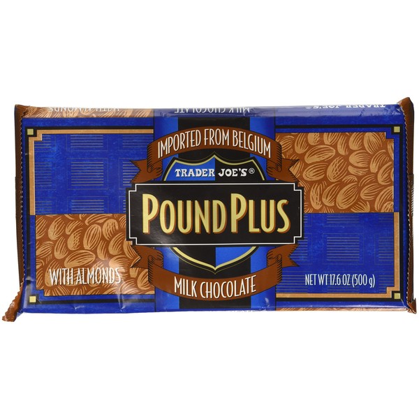 Trader Joes Pound Plus Milk Chocolate with Almonds 17.6 oz.