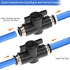 QWORK Pack of 5 Pneumatic Connectors Pneumatic Stop Valve for