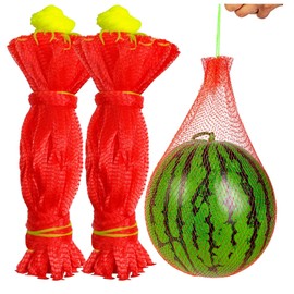 Melon Hammock Watermelon Nets, 18inch 100pcs Heavy Duty Watermelon Net for Garden Melon Net for Trellis Vertical Garden Growing, Honeydew Melon Nets with Drawstring(16-22lbs)