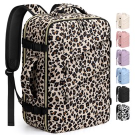 Capolo Travel Backpack for Women Men Waterproof Laptop Backpack Flight Approved Carry On Backpack Overnight Weekender Bag College Bookbag for Business, Work, Traveling Fits 17 '' Laptop,Leopard