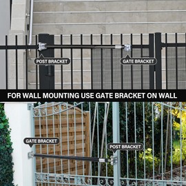 Upgraded TB200 Hydraulic Outdoor Gate Closer for 50 to 145 lb. Gates on Farms, Ranches, Gardens, Sports Complexes and Home Yards, Black, Opening Pressure 3 to 7 Pounds