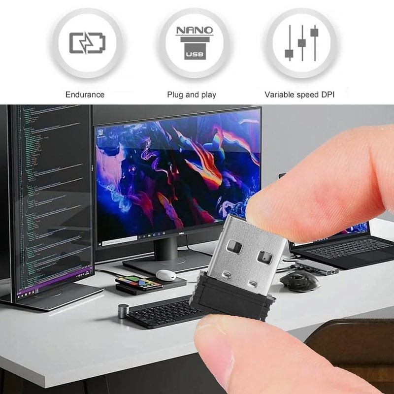 Ezranova USB Mouse Mover Jiggler - Undetectable, Driver-Free, Automatic Mini