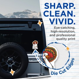 (2 Pack) Me Goose-Ta Stickers - Funny Animal Stickers - Cute Goose Stickers - 5" On Longest Side - Sticks to Smooth Flat Surfaces - Made in USA - BMCS4611