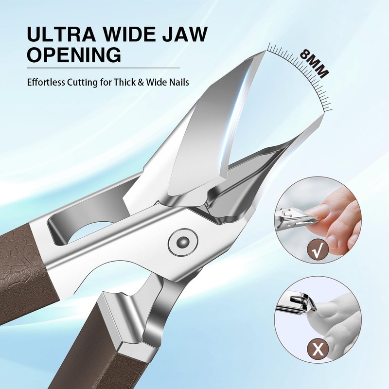 Eagle Beak Slanted Nail Clippers for Thick & Ingrown Toenails,