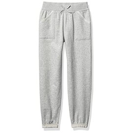 Nautica Girls' Big Sensory-Friendly Soft Fleece Sweatpants, Grey Heather, 16