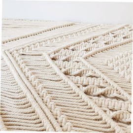 FUNOMOCYA Hand Woven Cotton Rope Tapestry Wall Hanging with Tassels Chic Decor for Living Bedroom and Apartment present for Friends and Family