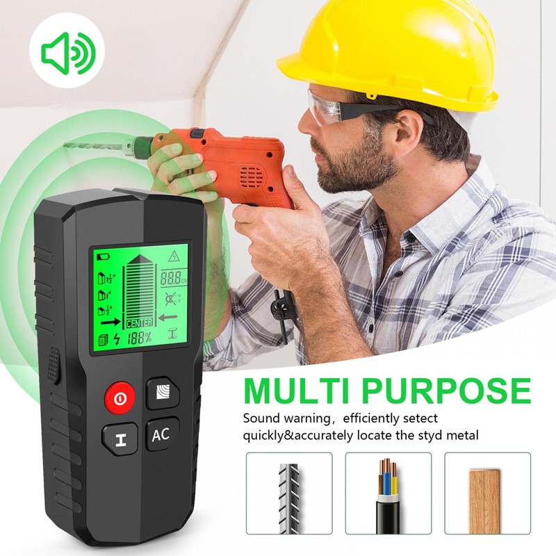 Stud Finder 5 in 1 Tool LCD Display Wall Scanner