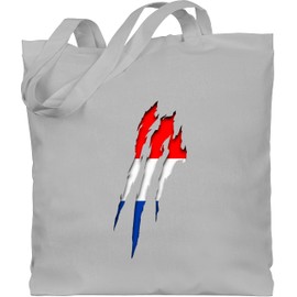 Shirtracer - Cotton Bag - Football World Cup Bags - Netherlands - Claw Marks, 4 Light Grey