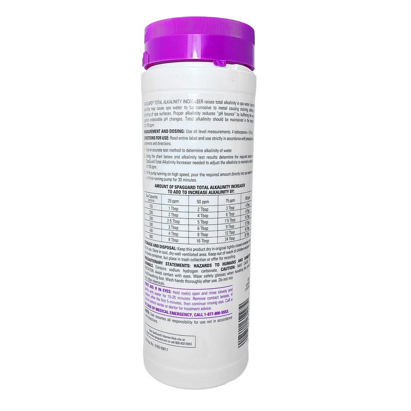 SpaGuard Total Alkalinity Increaser, 2 lb, Pack of 3, Prevents