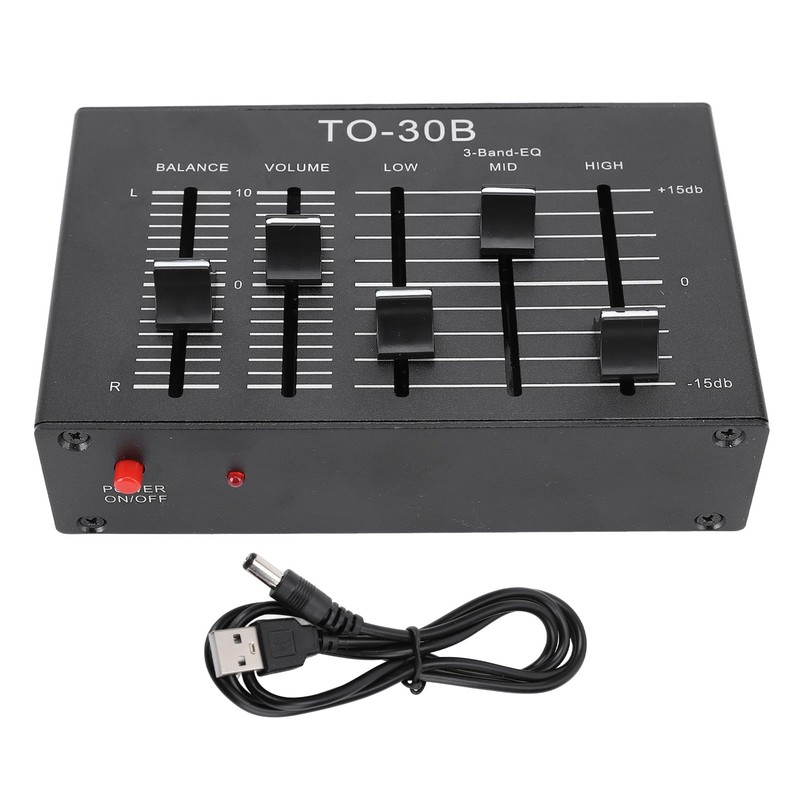 3 Band EQ Pedal, 20HZ to 20KHZ 12dB Noise Reduction