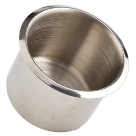 Small, Single Standard Stainless Steel Drop-in Cup Holder by Brybelly