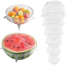 Silicone Stretch Lids Set, Flexible Silicone Covers for Bowls, Cups, Containers and Fruits, Reusable Stretchable Covers, Multiple Sizes, Kitchen Storage Accessories