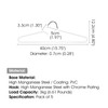 SHIMOYAMA Non-Slip Metal Clothes Hangers - 5 Pack, Space-Saving Short