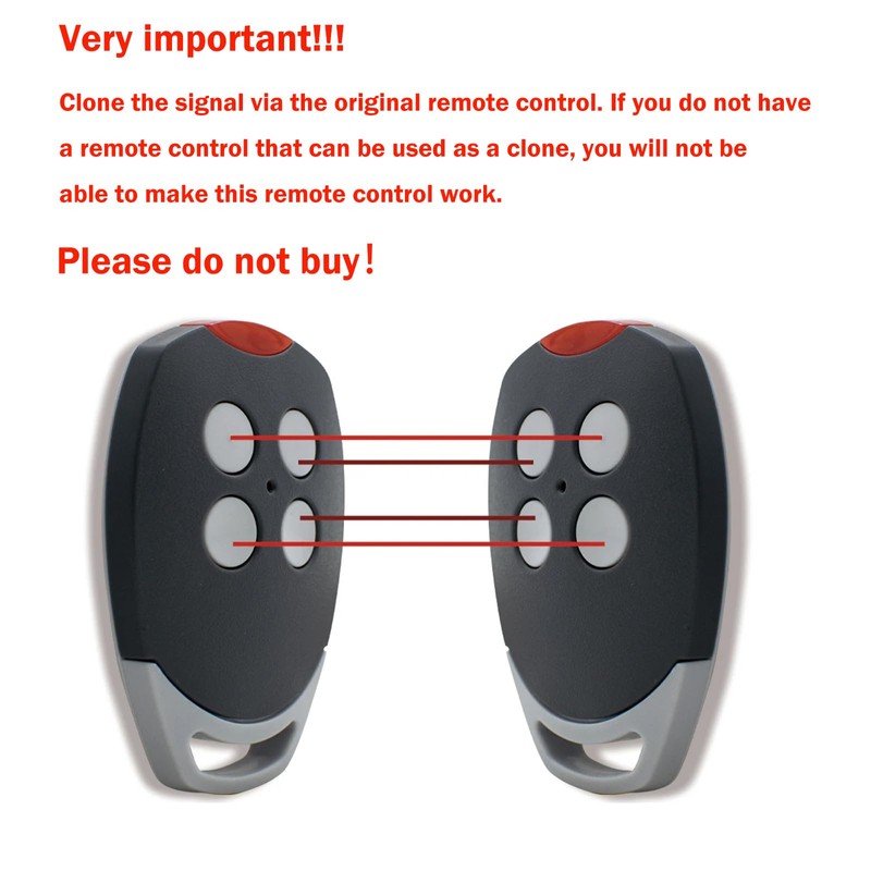 Garage Door Opener Remote Control Compatible with Ditec GOL4C, ZEN2C,