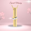 SCGEHA Cremation Pendant Necklace Waterproof Memorial Pendant Pet Stainless Steel,