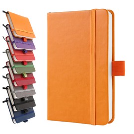 A6 Notebooks, Pocket Notebook Small Notebook Note Pads Hardback Notebook A6 Small Notepad Journal 200 Pages(100 Sheets)-Orange