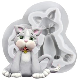 MINFEIDMS Silikonformen Für Fondant Mit Katzenmotiv, Tier-Bonbon-Form, Fisch-Form Zum Dekorieren Von Kuchen, Cupcake-Topper, Schokolade, Blütenpaste, Polymer-Ton