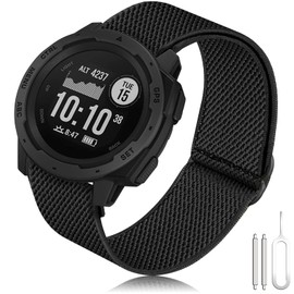 TOPsic Strap Garmin Instinct Elastic Loop, 22mm Stretchy Nylon Ultra-light Wrist Band Watch Strap for Garmin Instinct 2 Solar/Instinct/Instinct Tactical/Instinct Tide/Instinct Esports/Instinct Solar