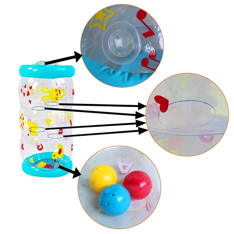 Inflatable Baby Crawling Roller with Bell Fitness Toys Baby Crawling
