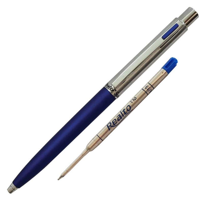 ZOFAX BLUE Ballpoint Pen, Retractable, 0.7mm Fine Point, 1 x