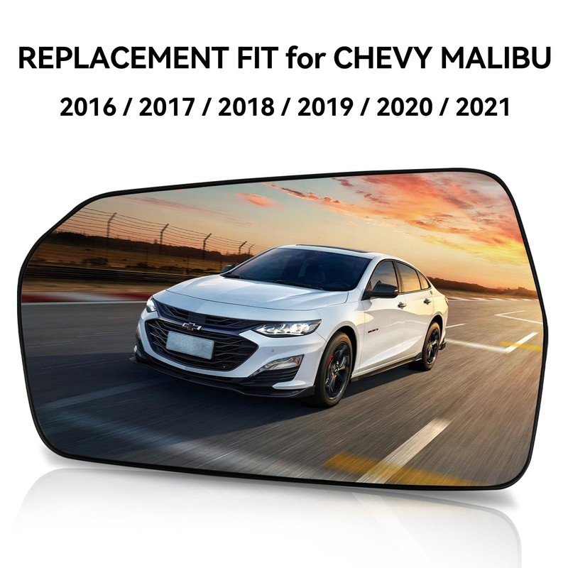 Aritoxy Right Heated Mirror Glass Fit for Chevy Malibu 2016