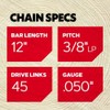 Oregon S45 AdvanceCut Replacement Chainsaw Chain for 12-Inch Guide Bar,