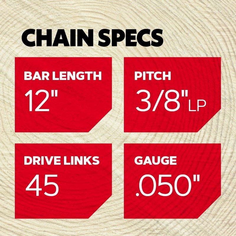 Oregon S45 AdvanceCut Replacement Chainsaw Chain for 12-Inch Guide Bar,