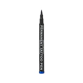 Semi-permanent tattoo pen 10. Up to 24 hour strong blue colour for skin art with a fine line nib.