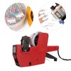 Price Label Gun Small Tag Sticker Maker Machine Red with