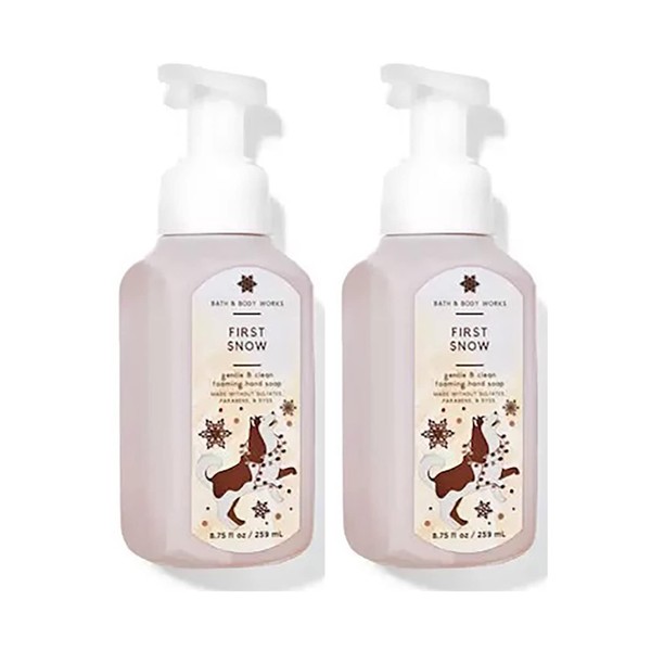 Bath and Body Works Gentle Foaming Hand Soap 8.75 Ounce 2-Pack (First Snow)