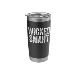 Wicked Smaht Tumbler Cup Boston Massachusetts Travel Mug Stainless Steel Insulated Tumbler