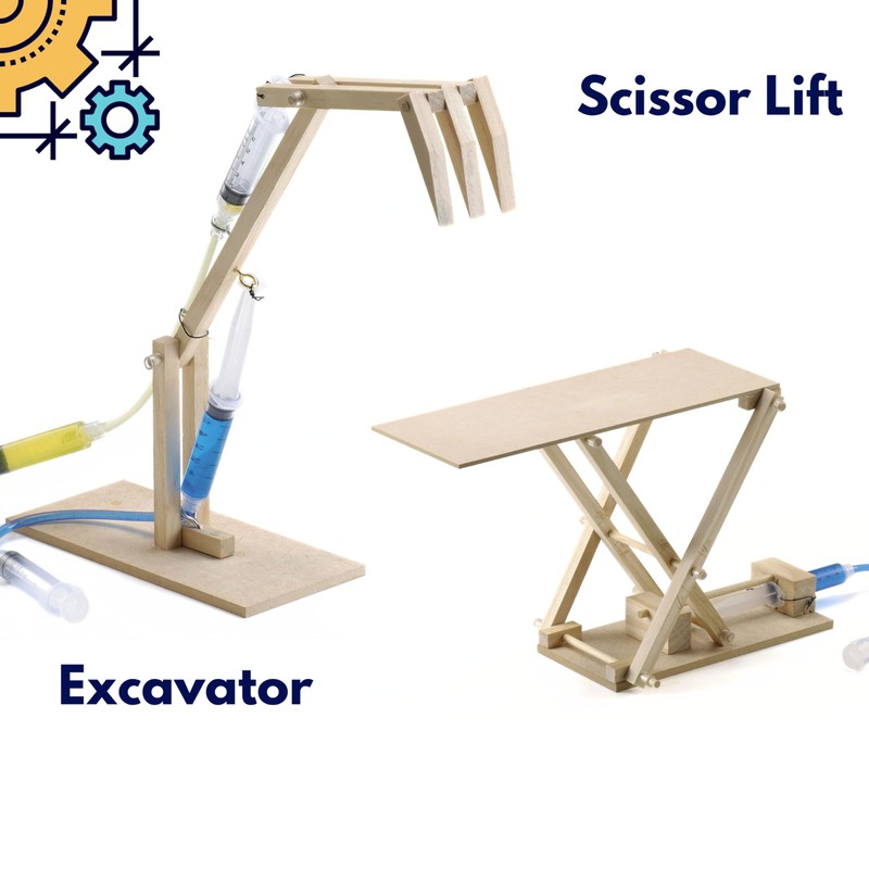 PATHFINDERS STEM Kit- Hydraulics 4-in-1– Build 4 Hydraulic Machines |