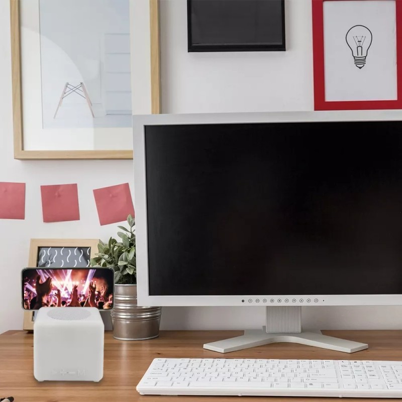 Maíz Bocina Radio Fm Recargable Usb Bluetooth Luces Led Portatil