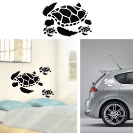 Turtles Wall Sticker Black