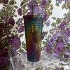 Starbucks Fall 2023 Oil Slick Rainbow Studded Cold Cup Tumbler