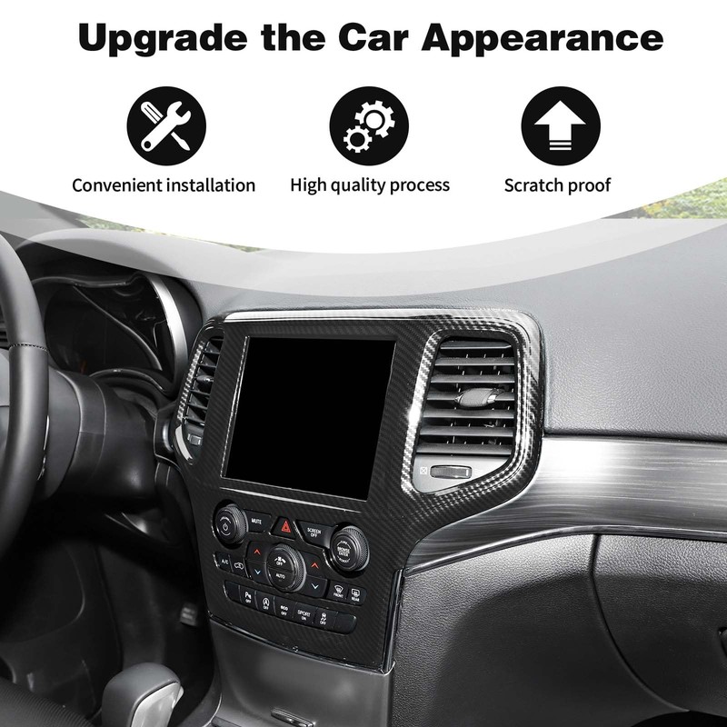 PDKLIN for Grand Cherokee Carbon Fiber Interior Trim Accessories Compatible