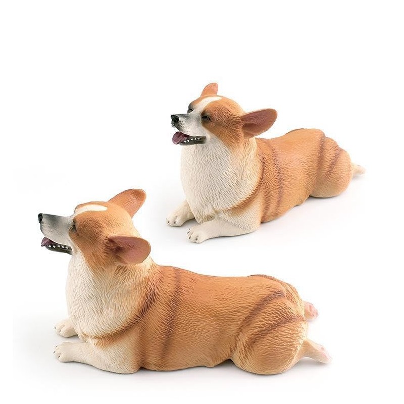 Neko Kamiyama Corgi Puppy Sitting Pose Figurine Model Interior Collector