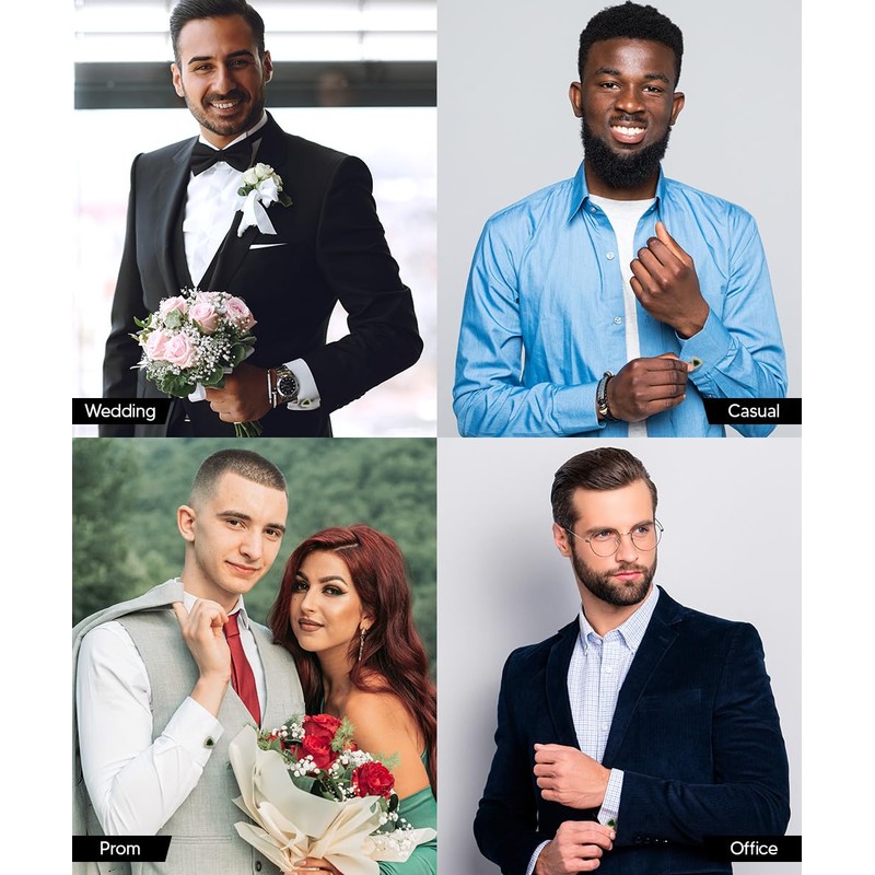 Vittorio Vico Triangular Crystal Diamond Set Cuff Links (Emerald/Gold, CL-7214)