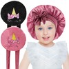 Bgtecho 2 PCS Kids Satin Bonnet,Silk Bonnet for Sleeping,Cute Pattern