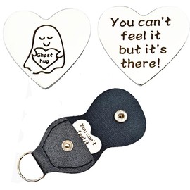 RFTWXHPN Pocket Hug Heart Keychain for Best Friend Couple Long Distance Family Gifts for Mom Dad You Can't Feel It But It's There Pocket Hugs for Brother Daughter Christmas Birthday Gifts